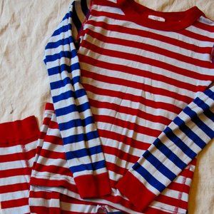 Hanna Andersson 150 12 striped organic cotton unisex PJs